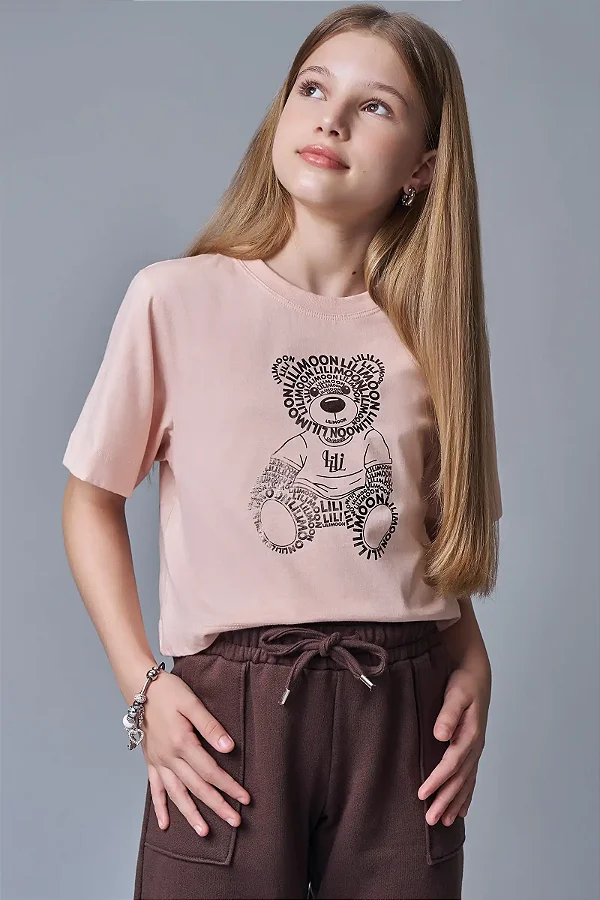 Blusa Boxy Over Em Meia Malha Nude Lilimoon