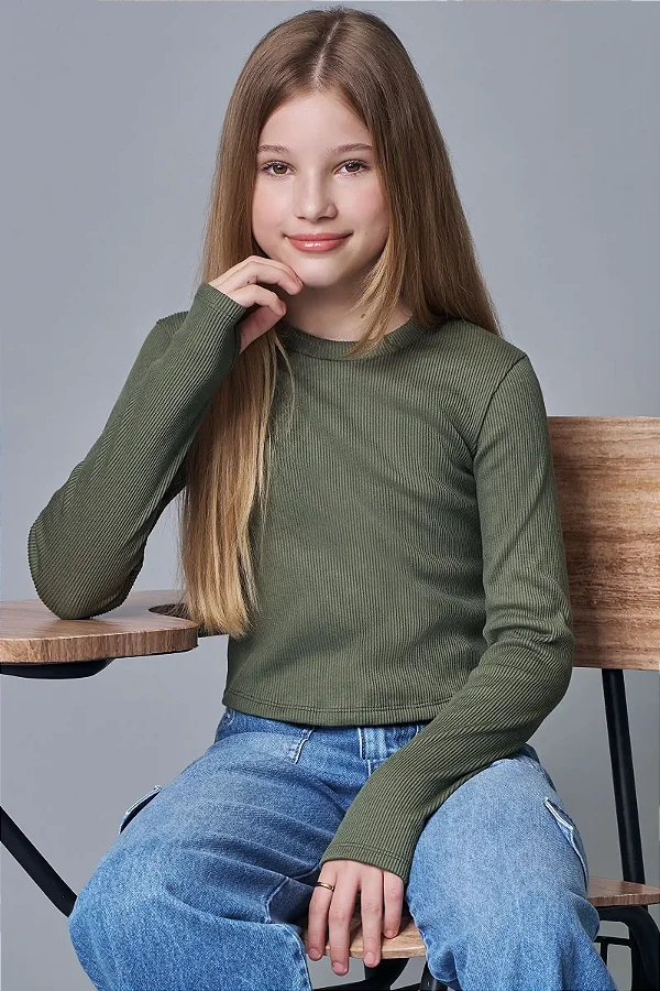 Blusa Boxy Em Soft Line Verde Hunter Lilimoon