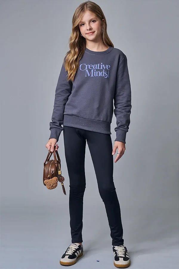 Calça Legging Em Termoskin Peluciado Preto Lilimoon