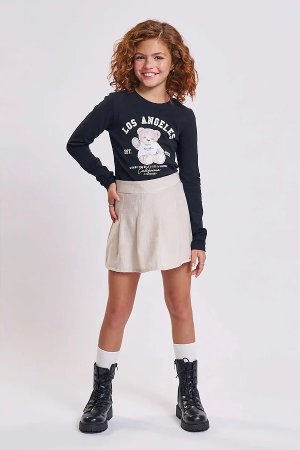 Blusa Boxy Over Em Meia Malha Off White Lilimoon