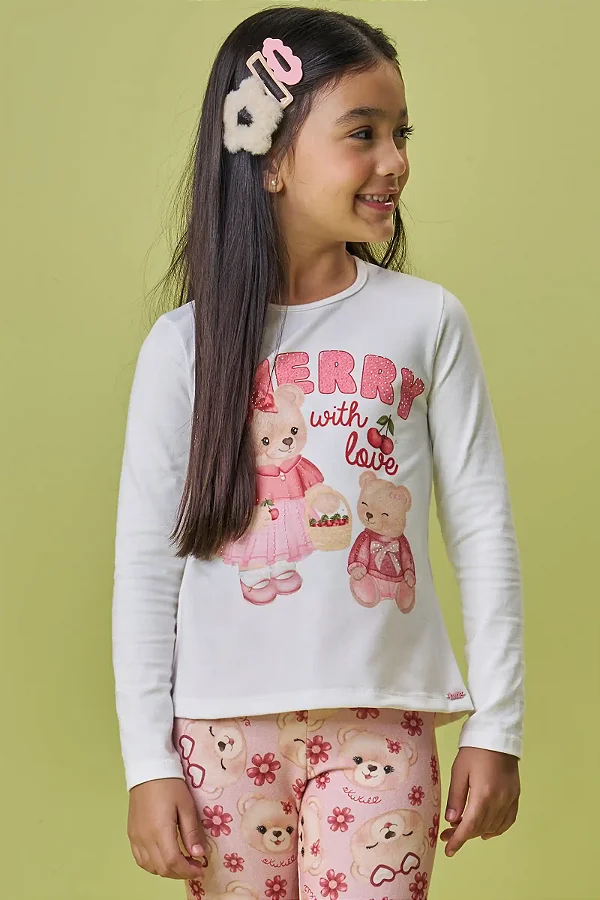 Blusa Alongada Em Cotton Off White Kukiê