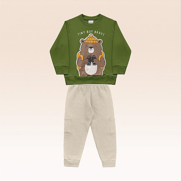 Conjunto Blusão e Calça Urso Fakini