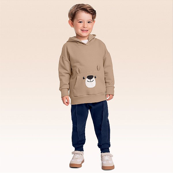 Conjunto Blusão com Capuz e Calça Fakini