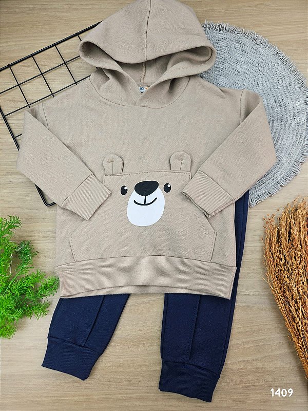 Conjunto Blusão com Capuz e Calça Fakini