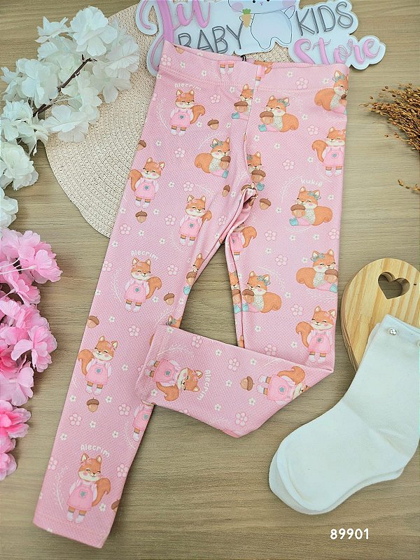 Calça Legging em Termoskin Peluciado Kukiê Infantil Menina