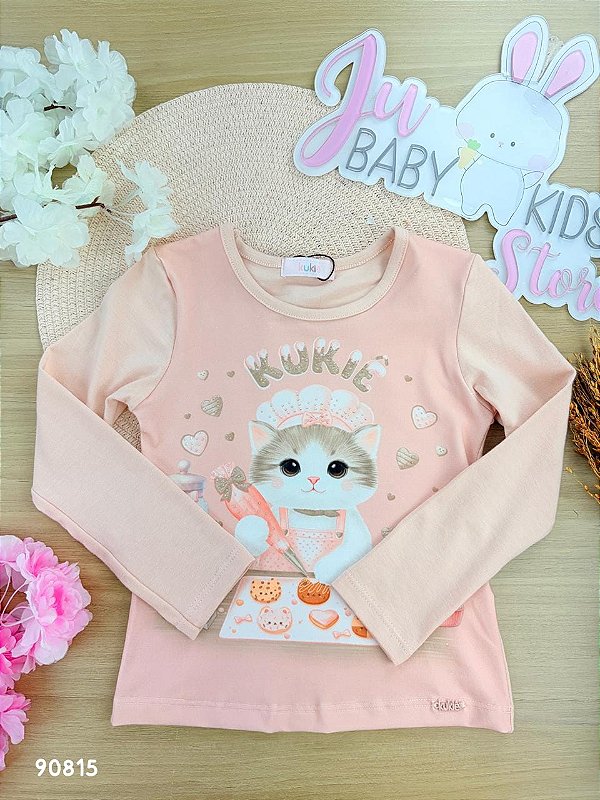 Blusa em Cotton Kukiê Infantil Menina