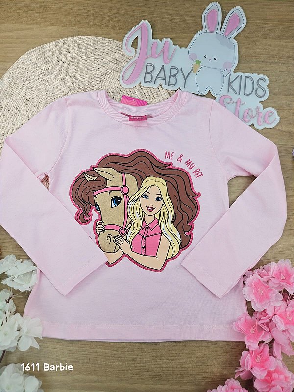 Blusa Manga Longa Barbie Fakini