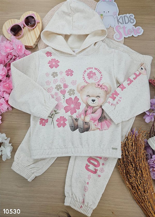 Conjunto Blusão e Calça Moletom Peluciado Cinti