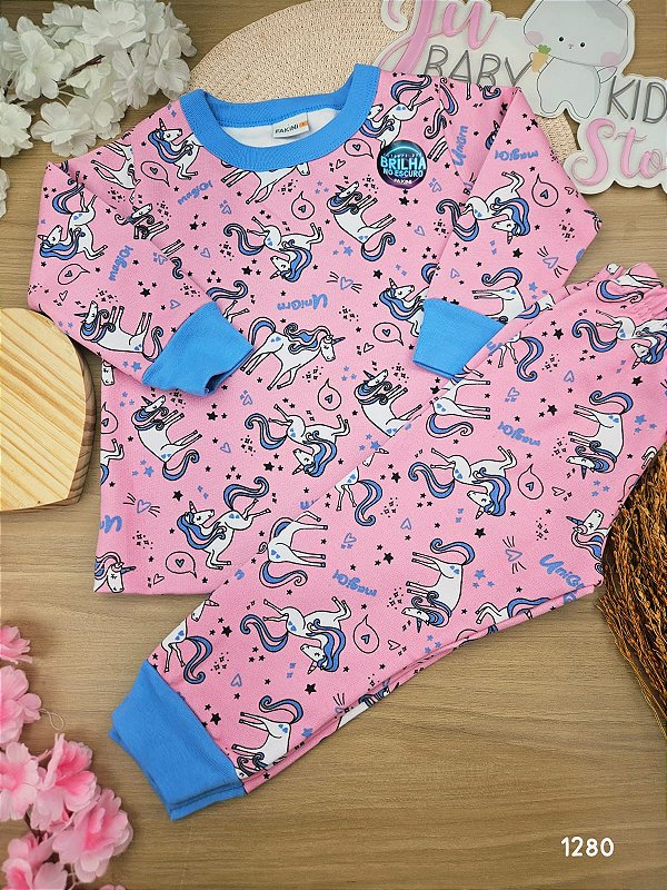 Conjunto de pijama blusão e calça em malha 100% algodão feminino Fakini