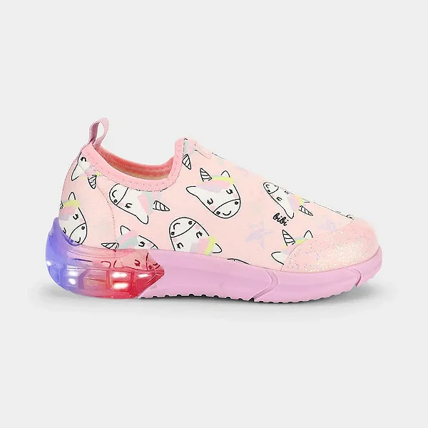 Tênis Infantil Bibi Space Rosa de Unicórnios Bibi