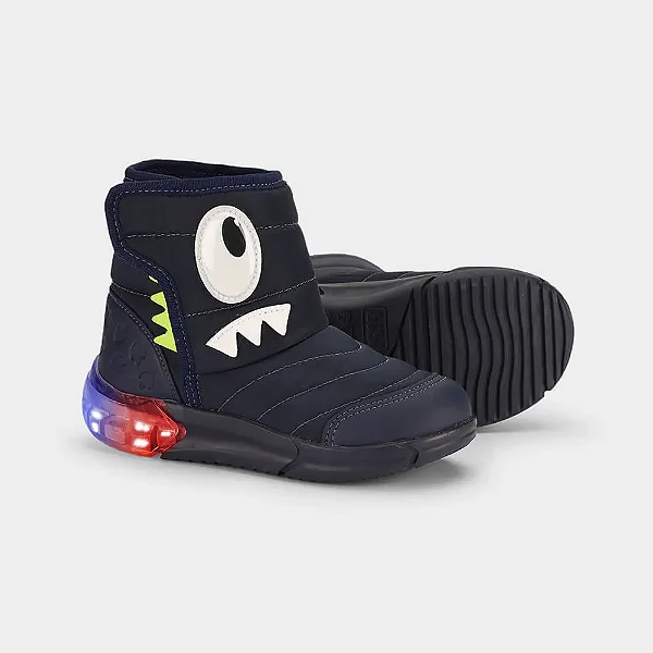 Bota Infantil Bibi Space Azul Marinho de Monstro