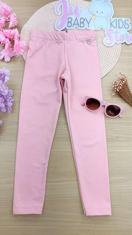 Calça Legging em Termoskin Peluciado Rosa Infanti Infantil Menina