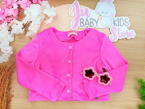 Casaco Em Plush Inverno Rosa Mon Sucré