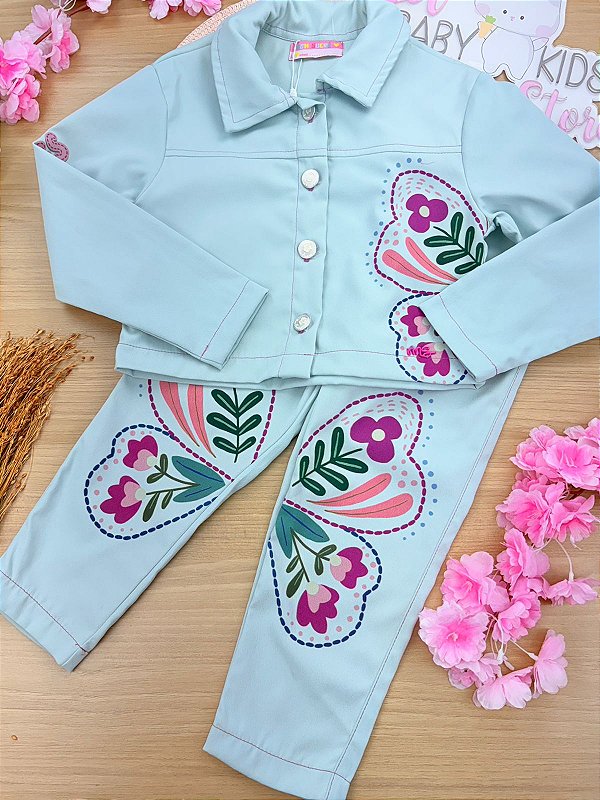 Conjunto Inverno Jaqueta e Calça Verde Mon Sucré