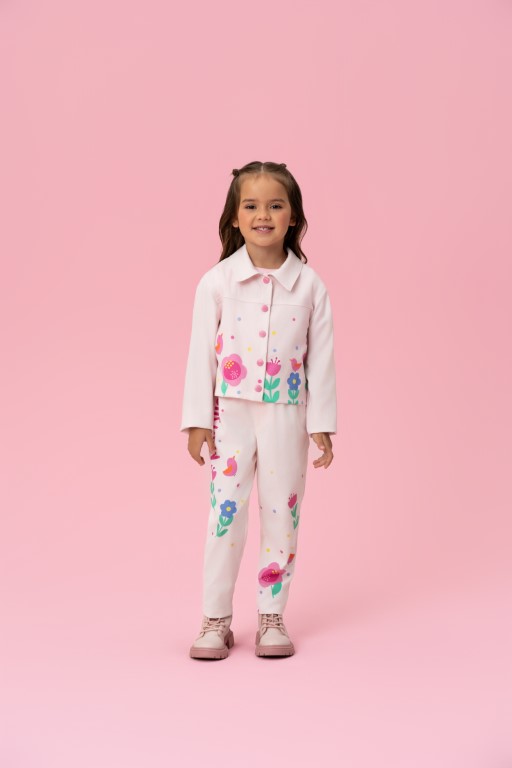 Conjunto Inverno Jaqueta e Calça Rosa Mon Sucré