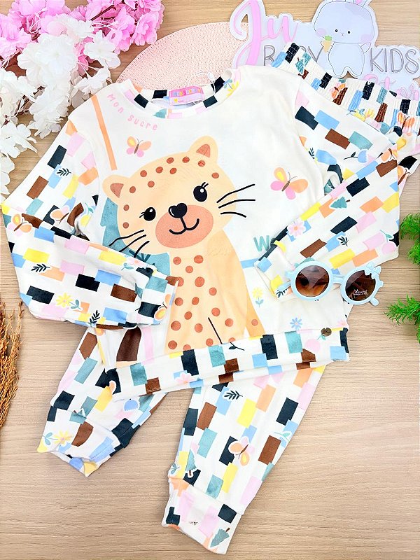 Conjunto Oncinha Em Plush Inverno Mon Sucré