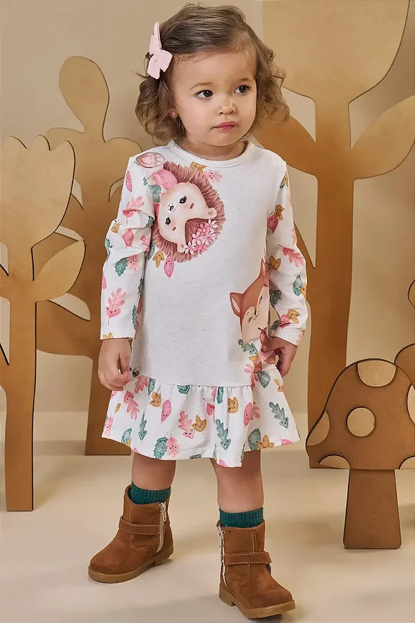 Vestido em Termoskin Peluciado Infanti Bebê Menina