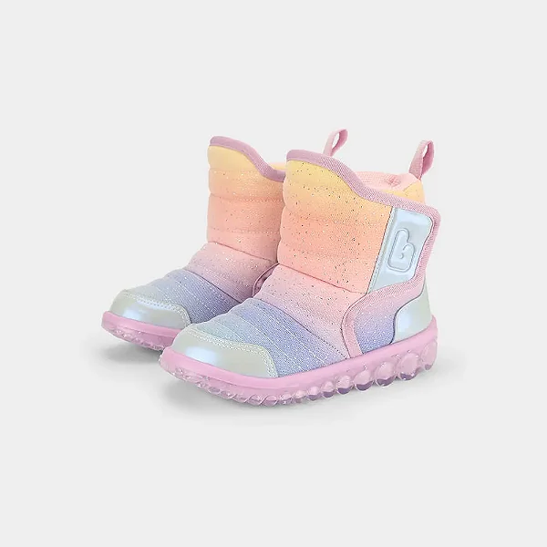 Bota Infantil Bibi Roller 2.0 Rosa com Lilás