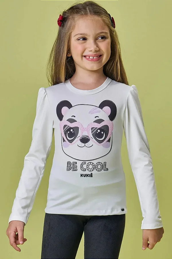 Blusa em Termoskin Peluciado Kukiê Infantil Menina