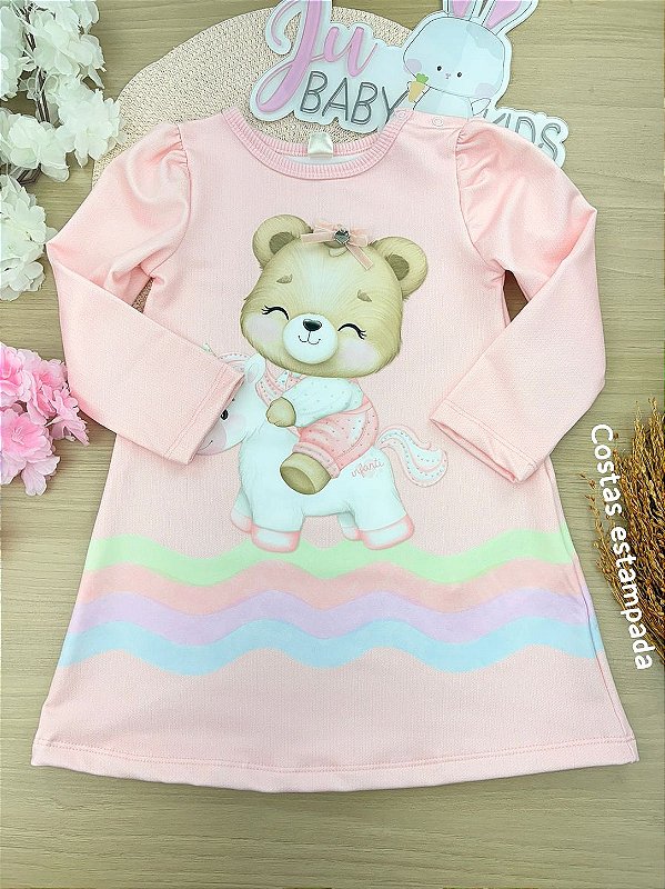 Vestido em Termoskin Peluciado Infanti Bebê Menina