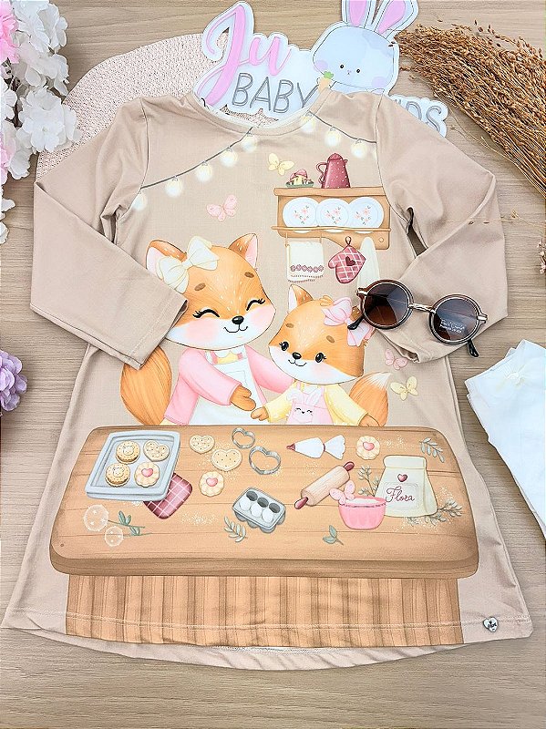 Vestido em Malha Comfy Infanti Bebê Menina
