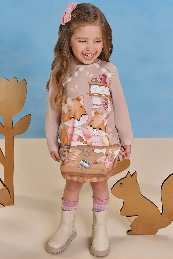 Vestido em Malha Comfy Infanti Bebê Menina