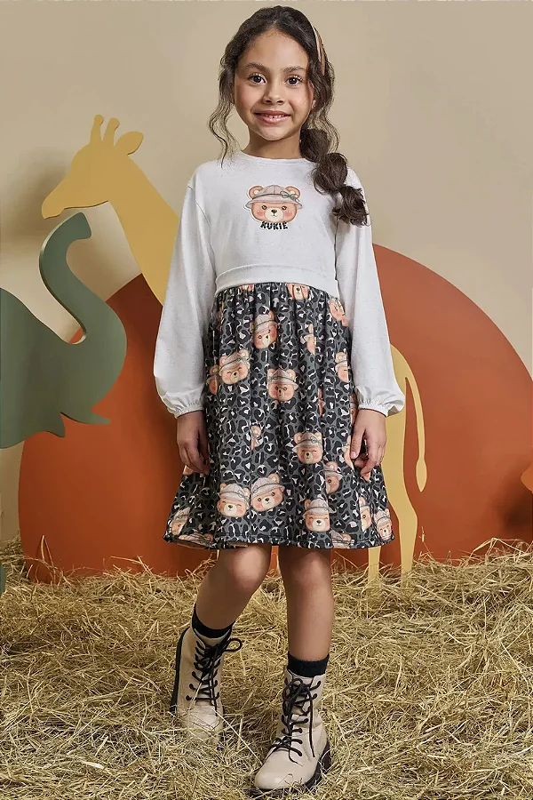 Vestido em Malha Power Kukiê Infantil Menina