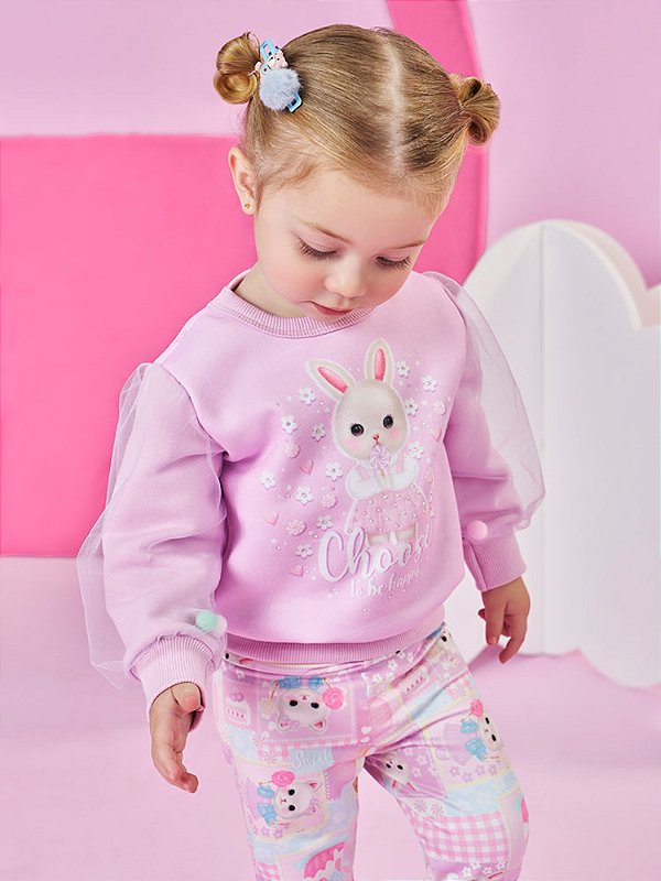 Blusão Felpado Bebê Menina Chose To Be Happy Cinti