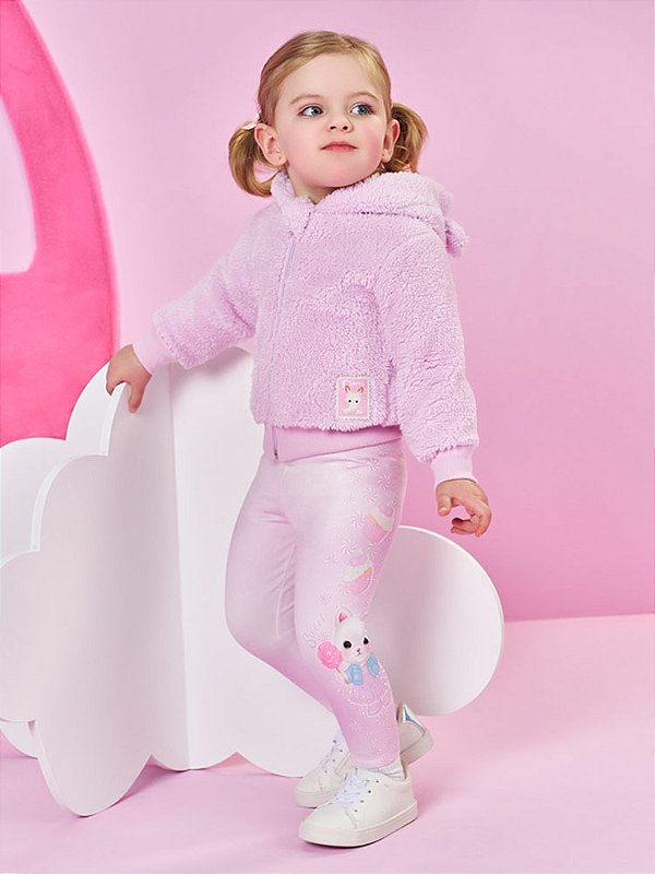 Legging Felpada Bebê Menina Sweet Cupcakes Cinti
