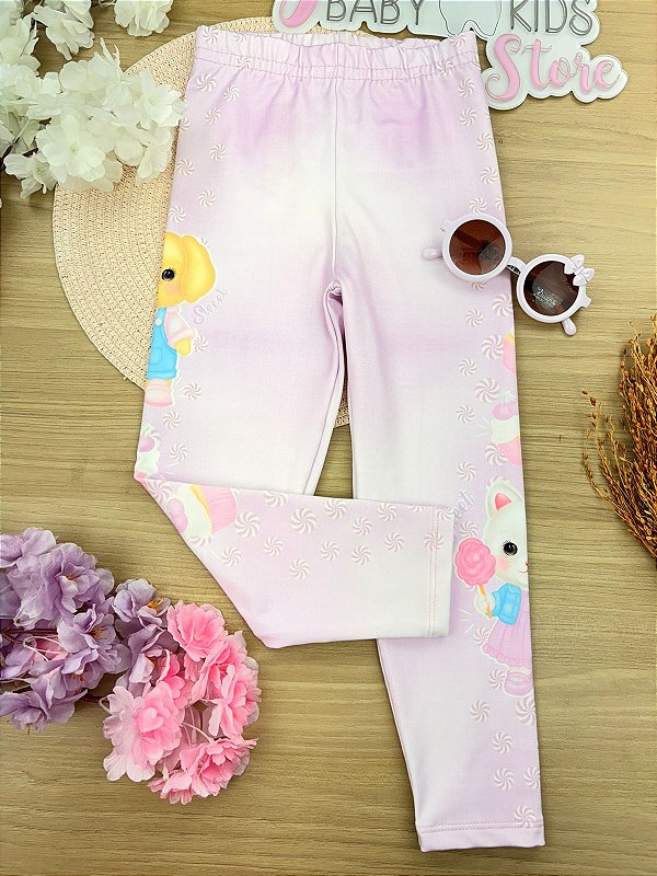 Legging Felpada Bebê Menina Sweet Cupcakes Cinti