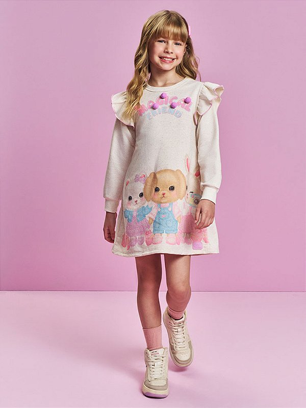 Vestido Menina Magical Friends Cinti