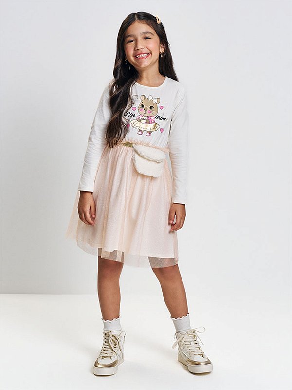 Vestido Infantil Menina Capivara Shine Cinti