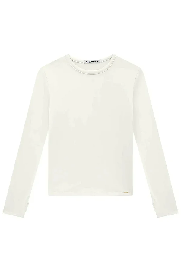 Blusa em Termoskin Peluciado Off White Lilimoon Teen Menina