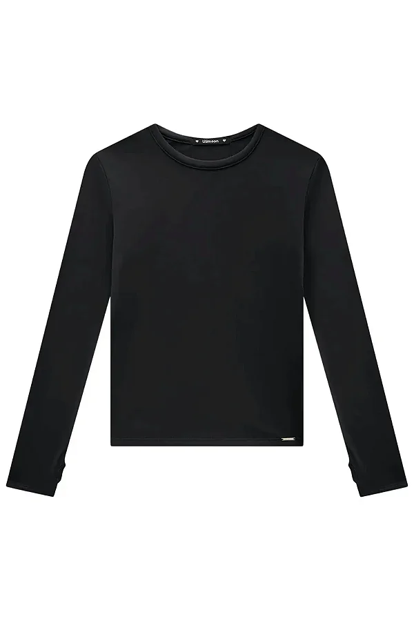 Blusa em Termoskin Peluciado Preto Lilimoon Teen Menina