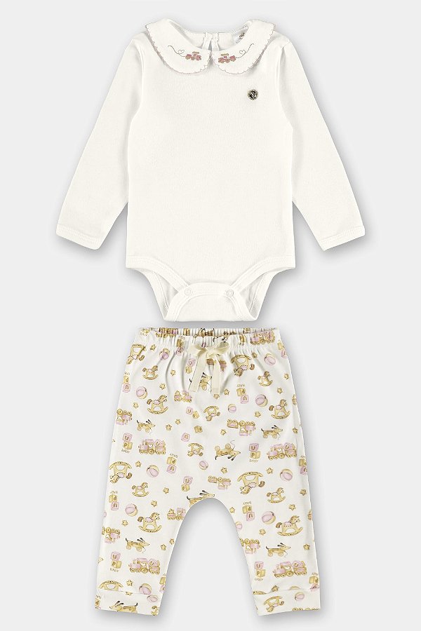Conjunto Body e Calça em Suedine Up Baby