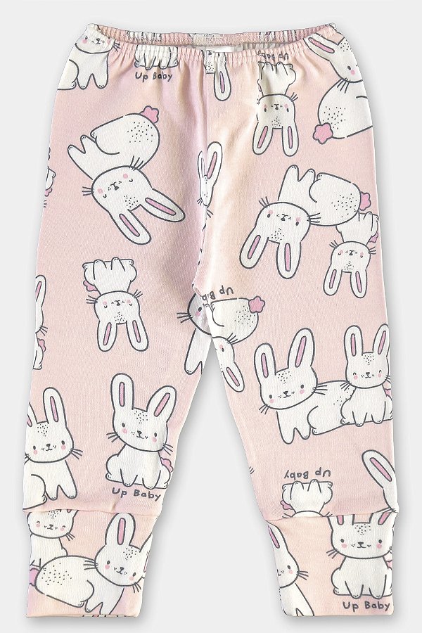 Calça em Suedine Coelhinho Up Baby