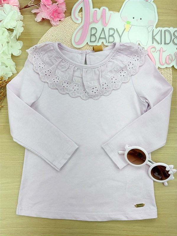 Blusa Manga Longa Lilás Up Baby