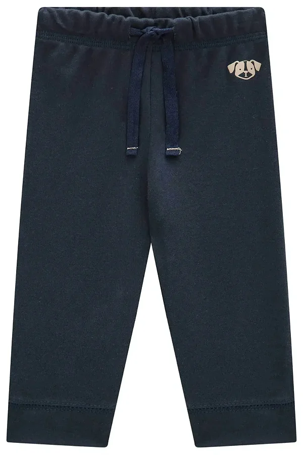Calça em Suedine Azul Marinho LucBoo Bebê Menino