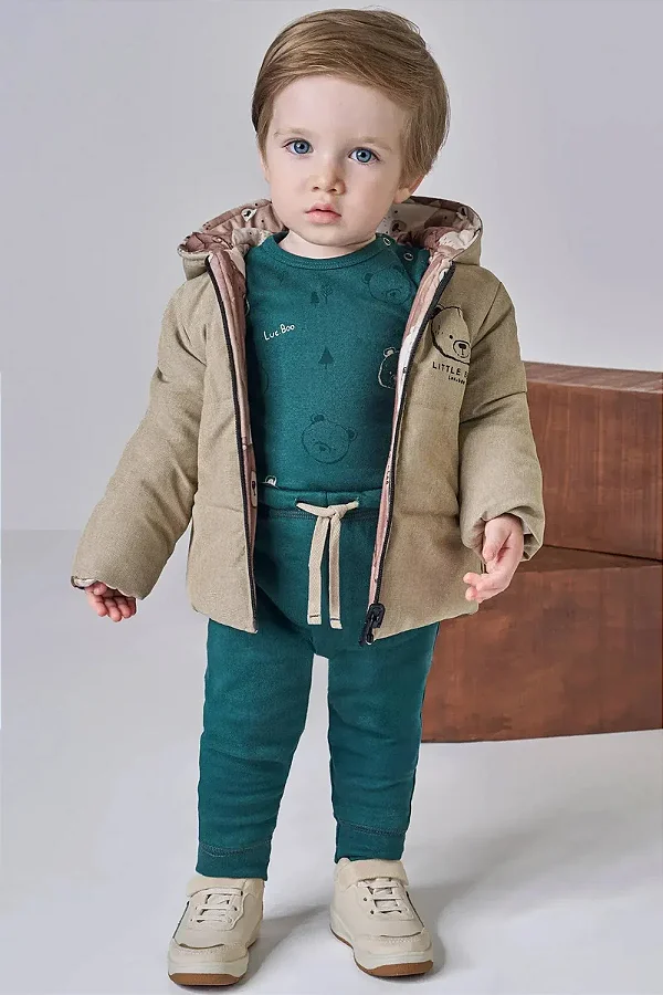 Calça em Suedine Verde LucBoo Bebê Menino