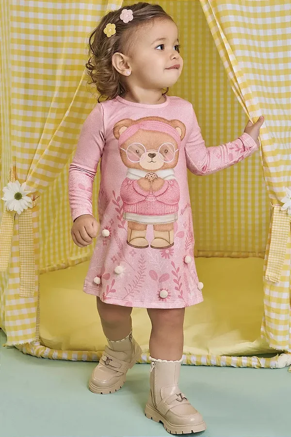 Vestido em Malha Power Kukiê Bebê Menina