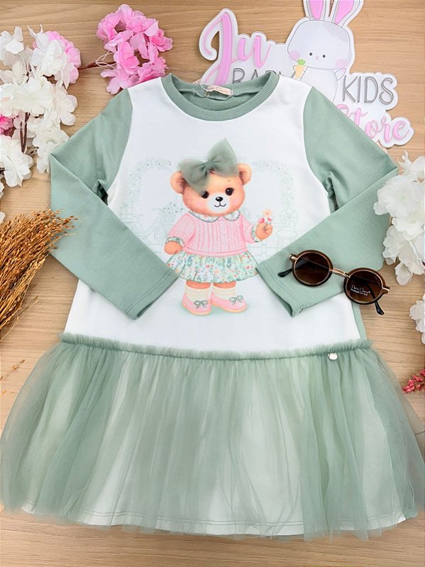 Vestido Ursinha Inverno Petit Cherie