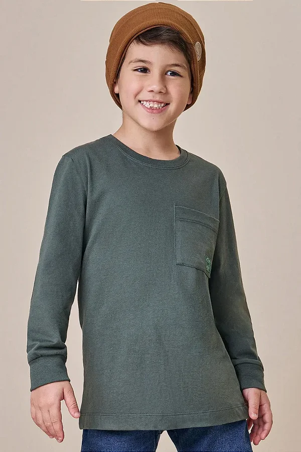 Camiseta em Meia Malha LucBoo Infantil Menino