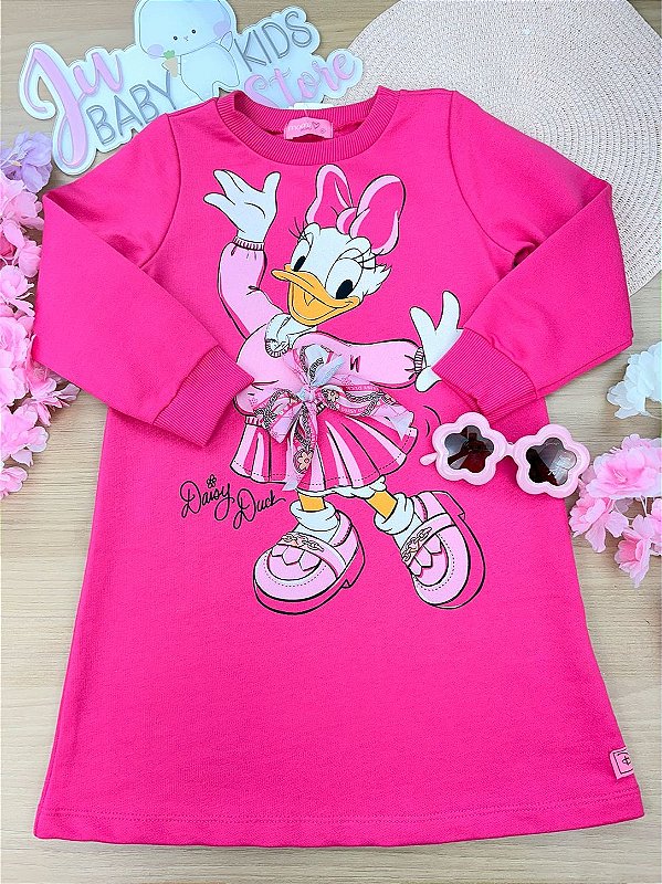 Vestido Infantil Pink da Daisy Duck Momi