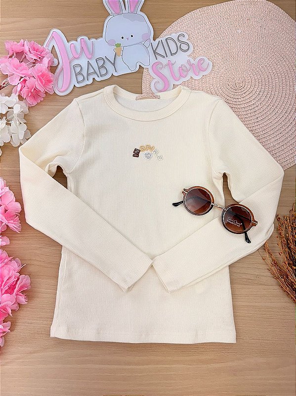 Blusa Off White Inverno 002 Petit Cherie