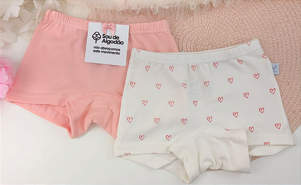Kit c/ 2 Calcinhas Boxer Cotton Luna