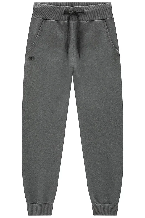 Calça Jogger em Moletom sem Pelúcia LucBoo Infantil Menino