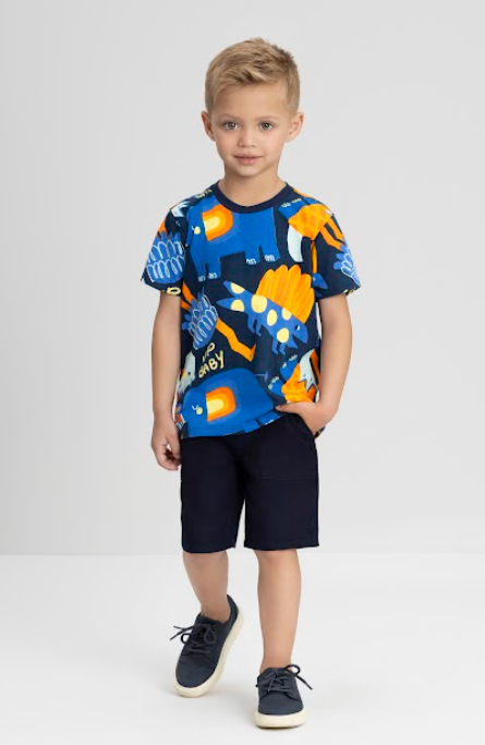 Camiseta Manga Curta em Meia Malha Up Baby