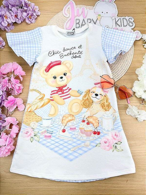 Vestido em Molecotton Paris Infanti
