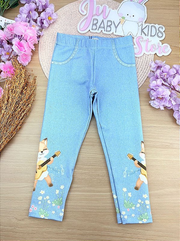 Calça Legging em Molecotton Infanti