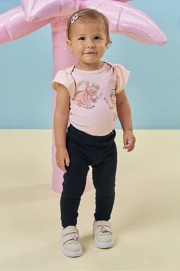 Body em Cotton Rosa Kukiê